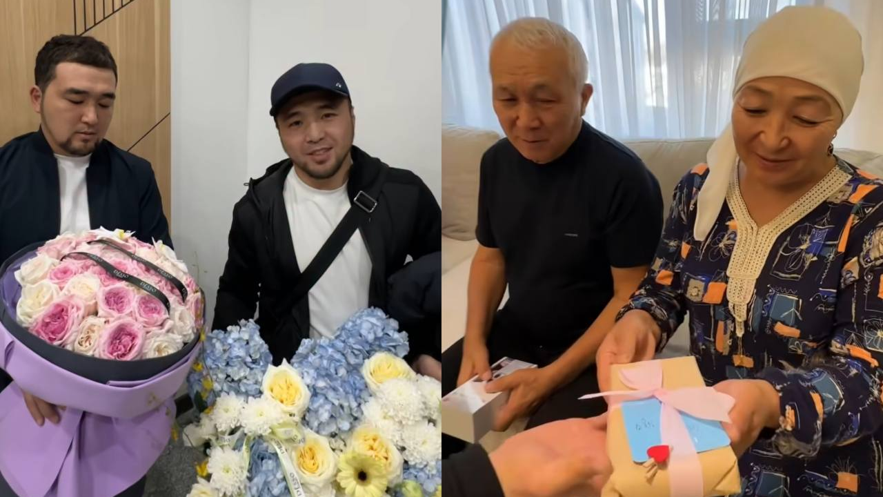 Елдос Сметов отбасына ерекше тосын сый жасады (ВИДЕО) 