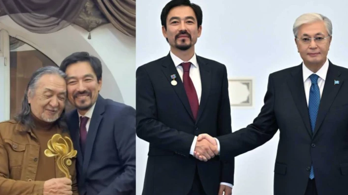 Танымал актер президенттен алған марапатын ұстазына арнады