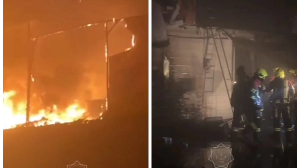 Астанадағы "Әсем" базары өртенді (ВИДЕО)