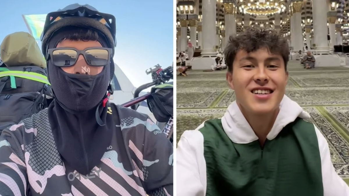 Шымкенттік 18 жастағы жігіт Медина қаласына велосипедпен жетті (ВИДЕО)