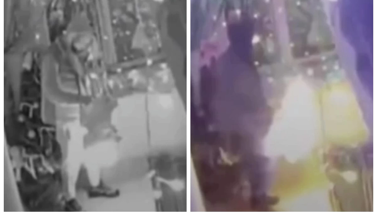 Теміртауда ер адам тұрғын үй кіреберісіндегі шыршаны әдейі өртеп жіберген (ВИДЕО)