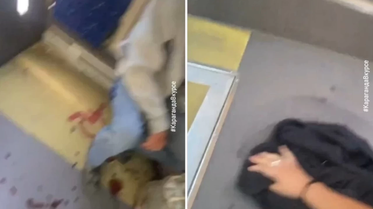 Автобусты бүлдіріп қойған қарияны қорғау үшін жас қыз жейдесімен еден сүртті
