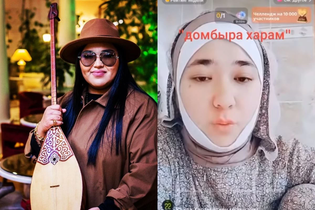 "Домбыра- харам": Айтыскер Айшолпан Тілеутай ұлттық аспапты арамға теңеген бойжеткенді сынап тастады