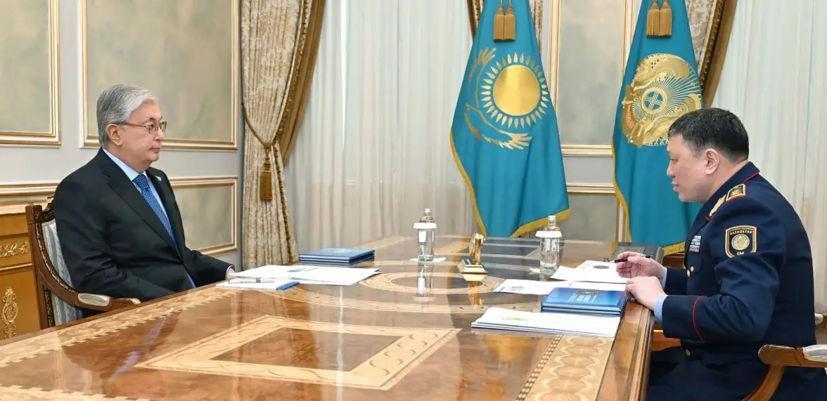 Қасым-Жомарт Тоқаев еліміздің бас полицейі Ержан Сәденовті қабылдады