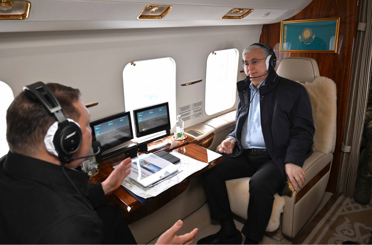 Президент Қостанай облысының су басқан аумақтарын айналып өтті