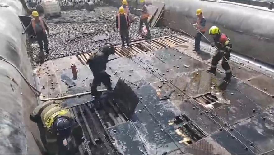 Астанада салынып бітпей жатқан LRT өртенді