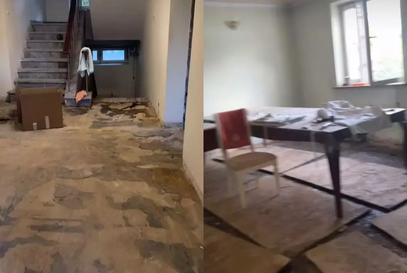 "Бәрін талқандап кетті": Мақпал Жүнісова төрт қабатты үйінің қазіргі жағдайын көрсетті