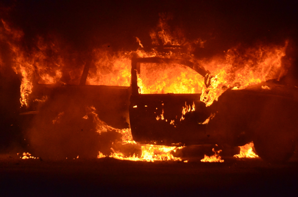 Қостанай облысында 25 тонна шөп тиеген екі көлік өртенді