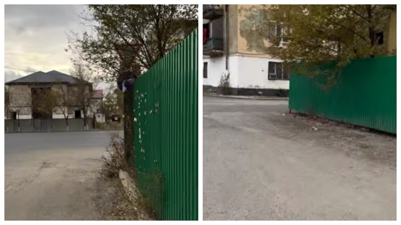 "Қоршау заңсыз салынған": Атыраулық блогер мектепке барар жолдың қауіпті екенін айтып, дабыл қақты