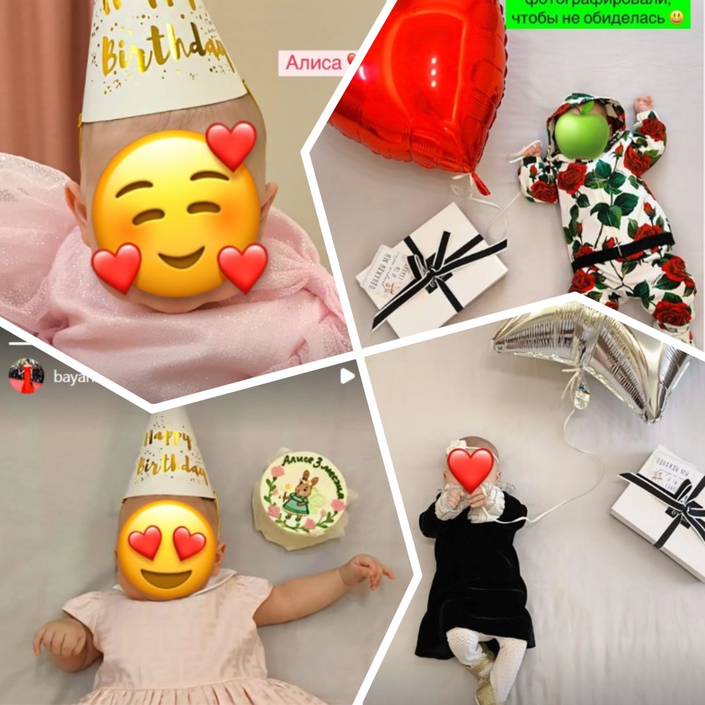 Баян Алагөзова кішікентай қыздарының 3 айын атап өтті